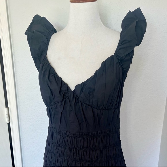 Endless Rose Ruffle Sleeve Black Mini Dress Size Medium - Picture 4 of 13
